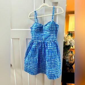 Lilly Pulitzer Sun Dress Bennet Blue Feelin Beachy size 8.